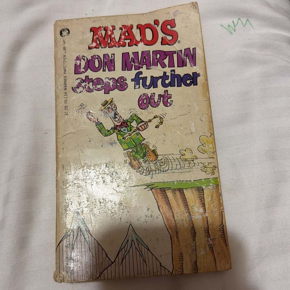 Vintage MAD's Don Martin Steps Further Out Paperback Book